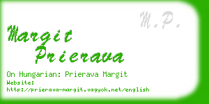 margit prierava business card